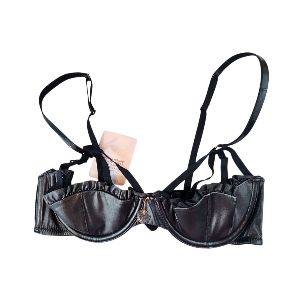 Savage X Fenty by Rihanna NWT lingerie 34C bra black strappy
